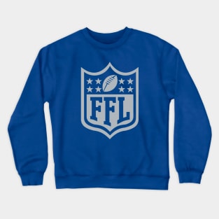 Fantasy Football Logo Dallas Cowboys Colors Silver Crewneck Sweatshirt